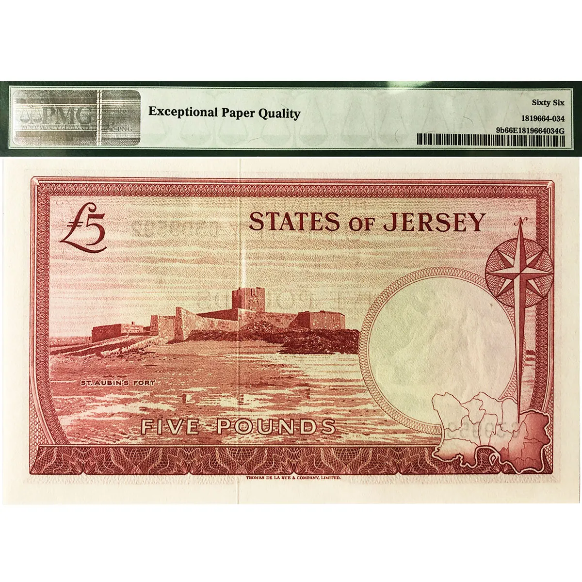 ДЖЕРСИ 5 ФУНТОВ (PMG - GRADE 66) мини 2