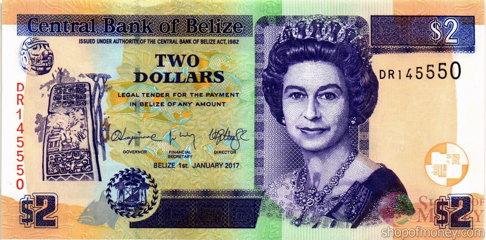 БЕЛИЗ 2 ДОЛЛАРА мини 1