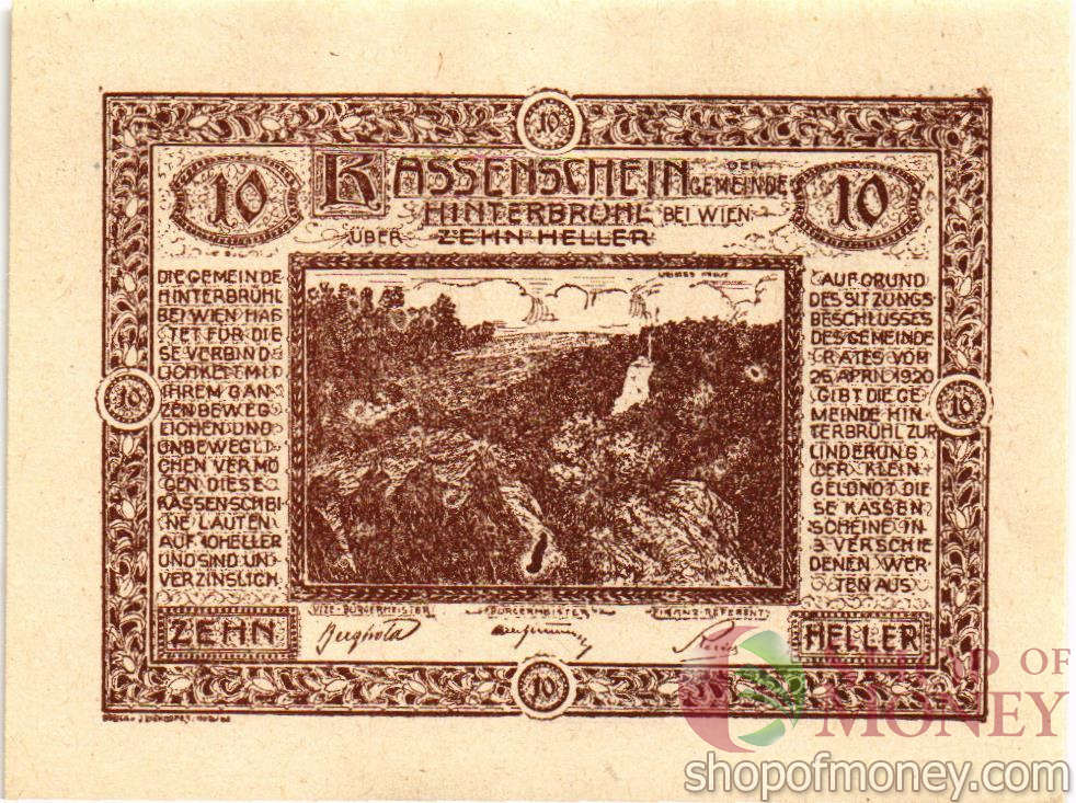 АВСТРИЯ 10 ХЕЛЛЕРОВ (НОТГЕЛЬД) мини 1