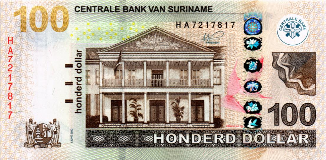 СУРИНАМ 100 ДОЛЛАРОВ мини 1