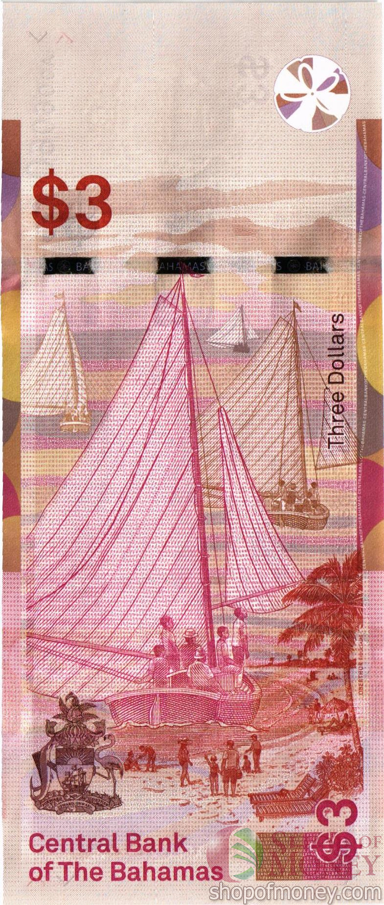 БАГАМСКИЕ ОСТРОВА 3 ДОЛЛАРА #A006060 мини 2