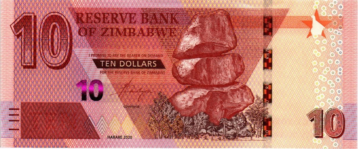 ЗИМБАБВЕ 10 ДОЛЛАРОВ мини 1