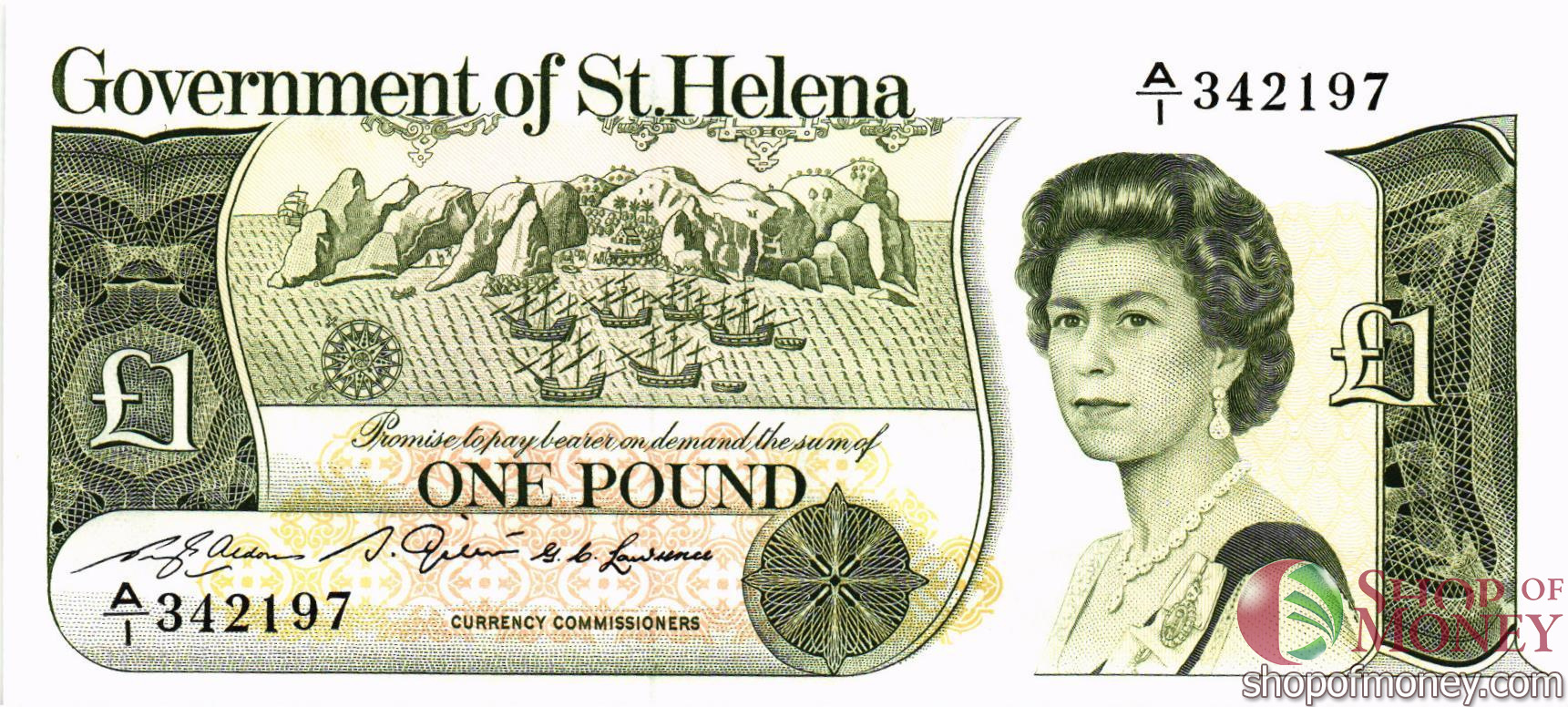 ОСТРОВ СВЯТОЙ ЕЛЕНЫ 1 ФУНТ (-A/1-ПРЕФИКС)