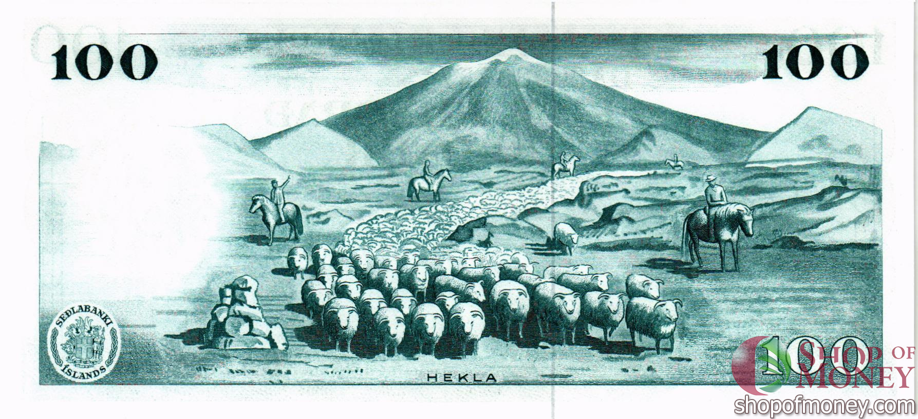 ИСЛАНДИЯ 100 КРОН мини 2