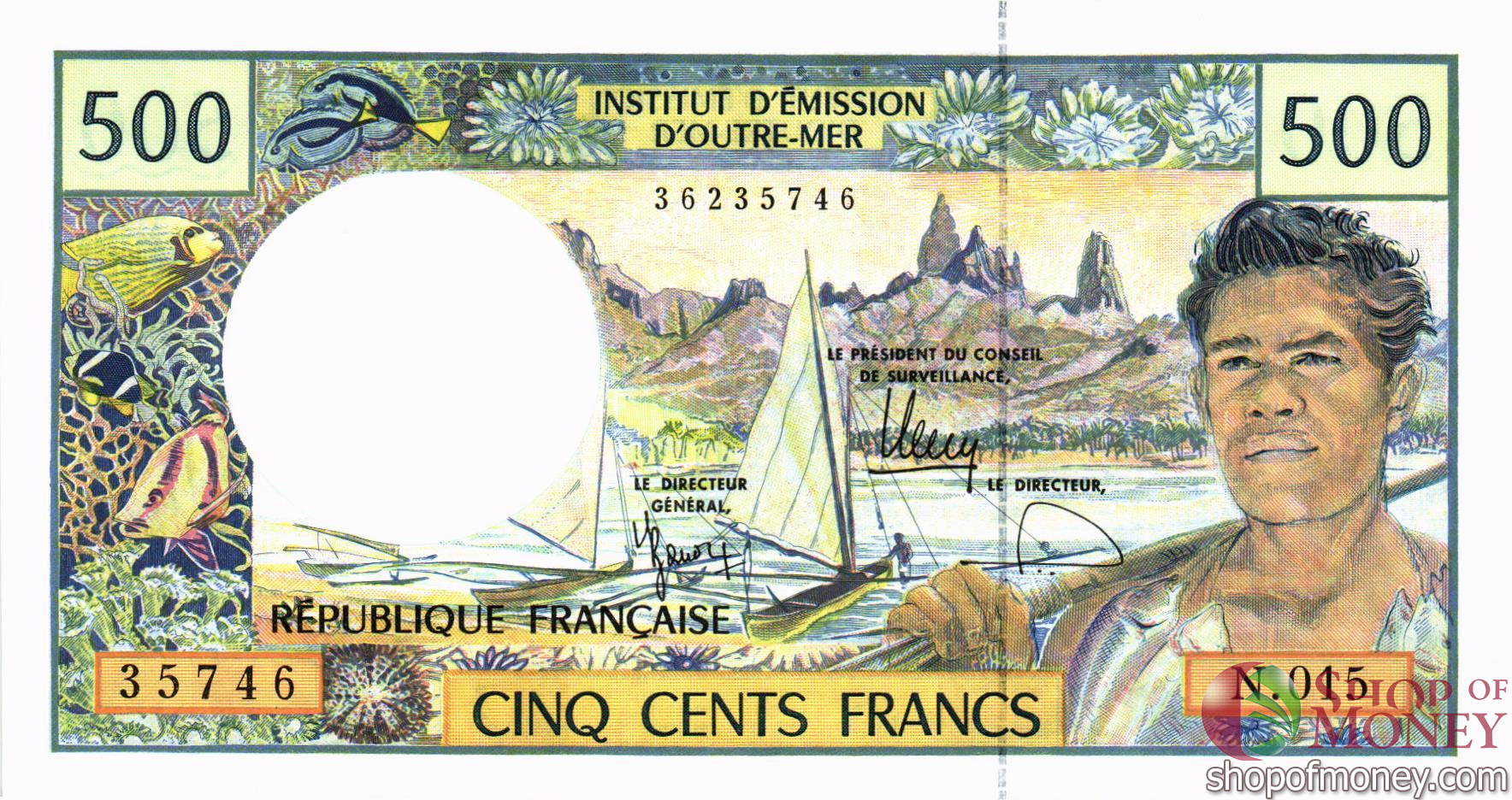 ФРАНЦУЗСКАЯ ПОЛИНЕЗИЯ 500 ФРАНКОВ