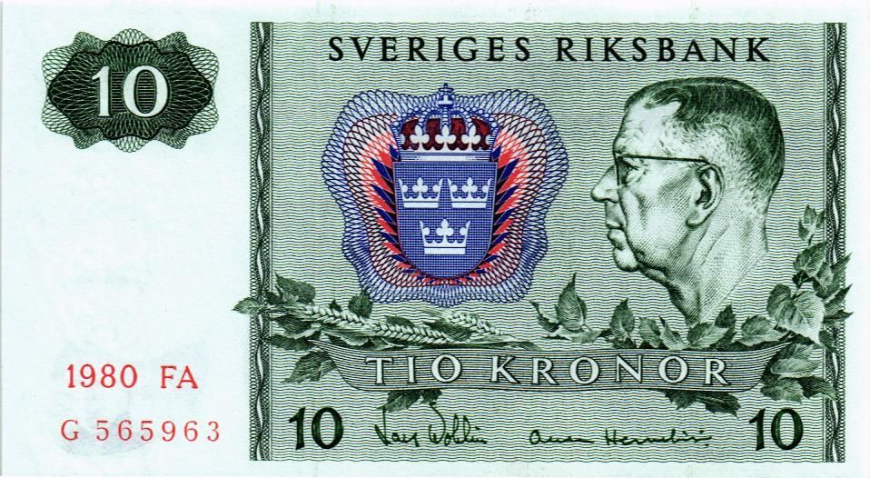 ШВЕЦИЯ 10 КРОН