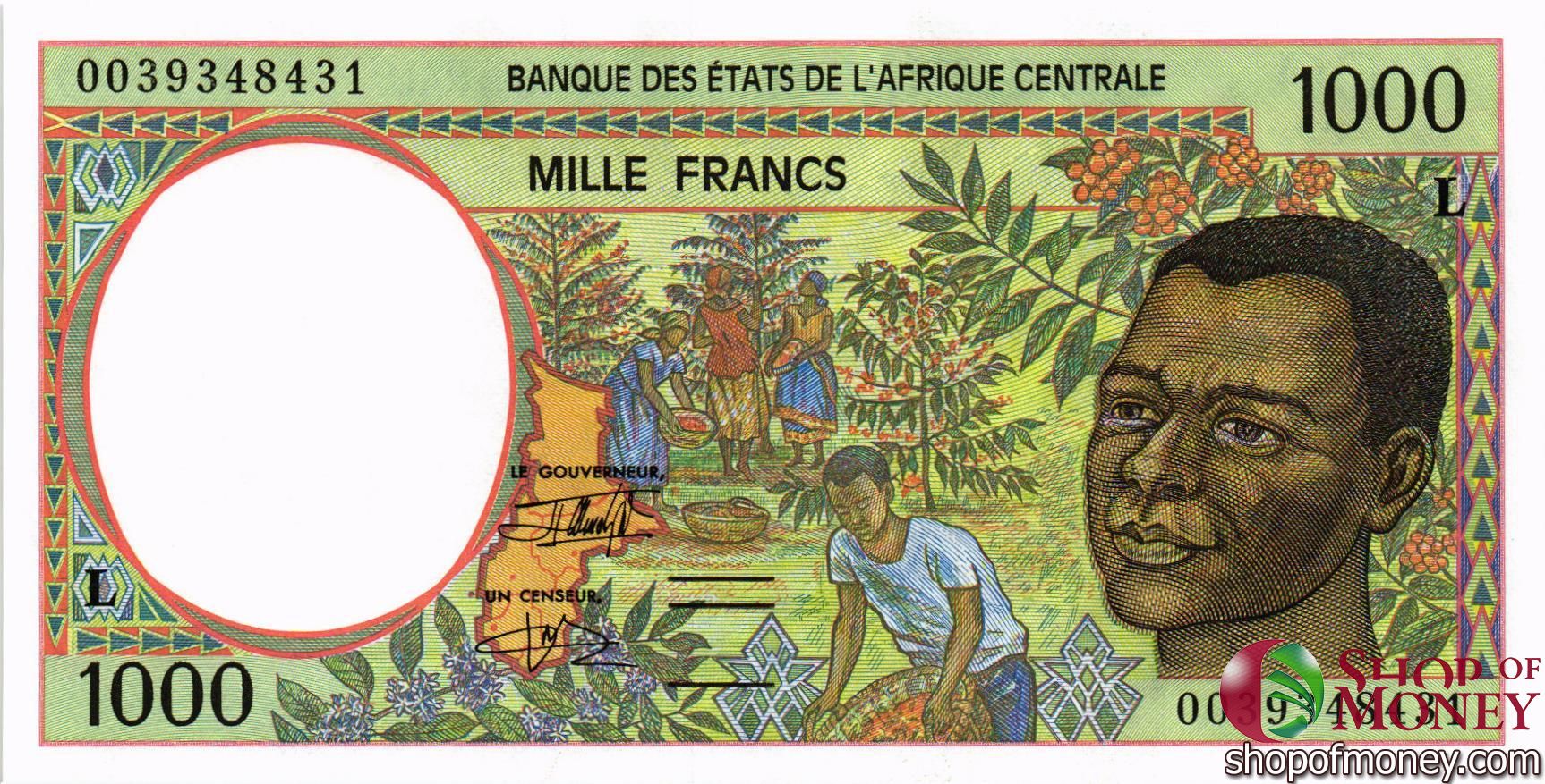 ГАБОН 1000 ФРАНКОВ мини 1