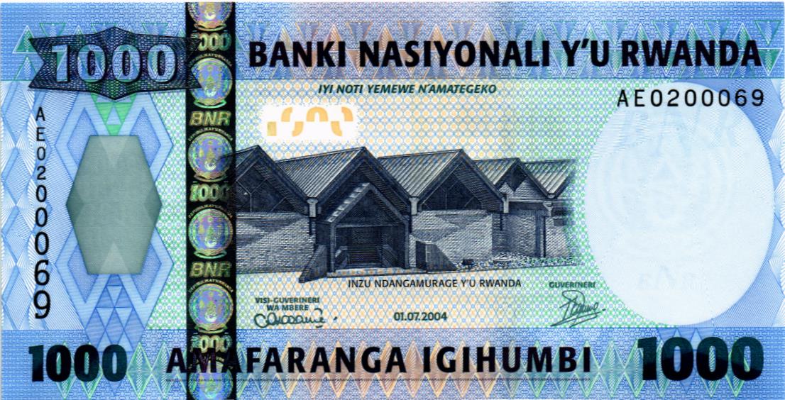 РУАНДА 1000 ФРАНКОВ мини 1