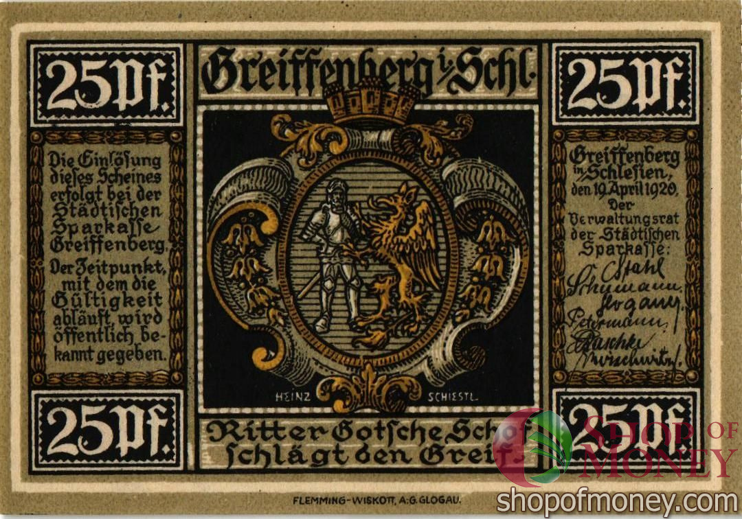 ГЕРМАНИЯ 25 ПФЕННИГОВ (НОТГЕЛЬД) мини 1