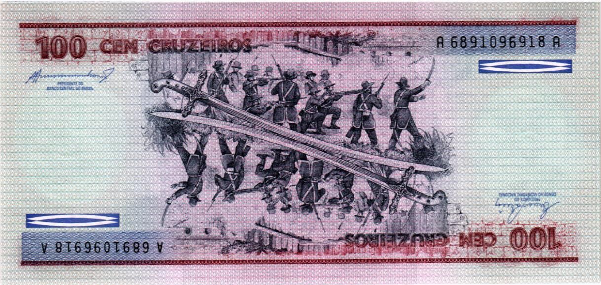 БРАЗИЛИЯ 100 КРУЗЕЙРО мини 2