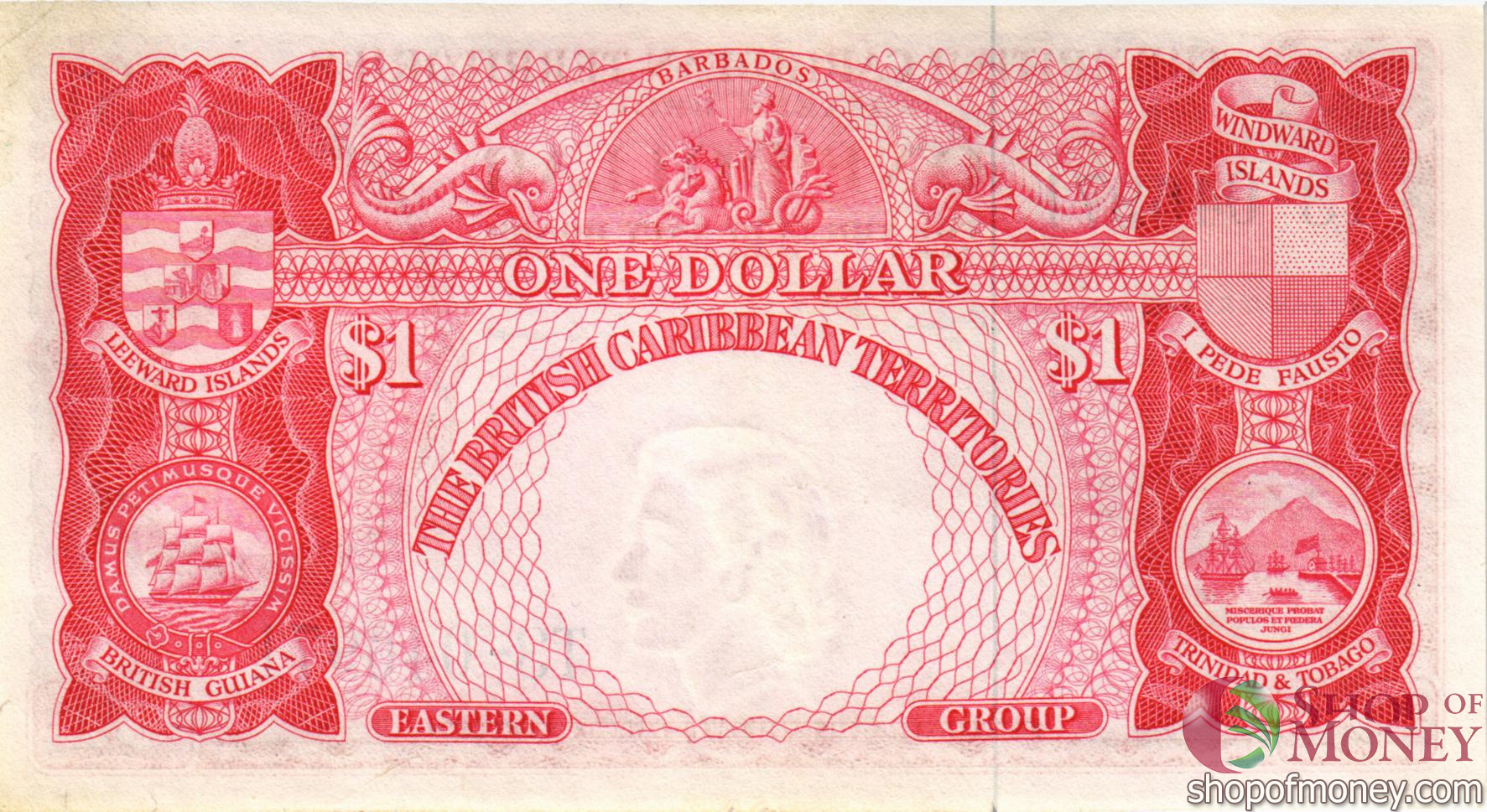 БРИТАНСКИЕ ВОСТОЧНЫЕ КАРИБЫ 1 ДОЛЛАР мини 2