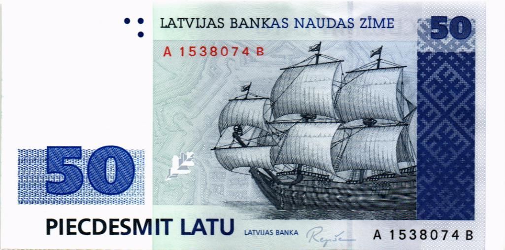 ЛАТВИЯ 50 ЛАТ мини 1