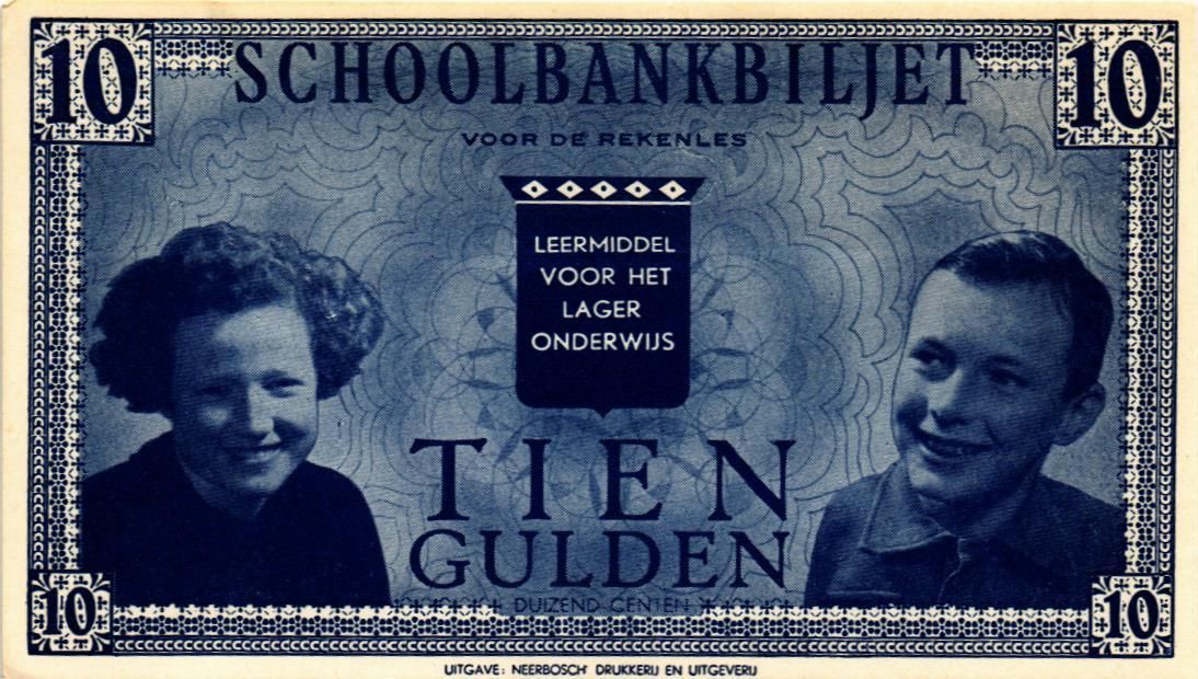 НИДЕРЛАНДЫ 10 ГУЛЬДЕНОВ (ШКОЛЬНЫЕ ДЕНЬГИ) мини 1
