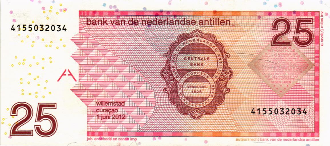 НИДЕРЛАНДСКИЕ АНТИЛЬСКИЕ ОСТРОВА 25 ГУЛЬДЕНОВ мини 2