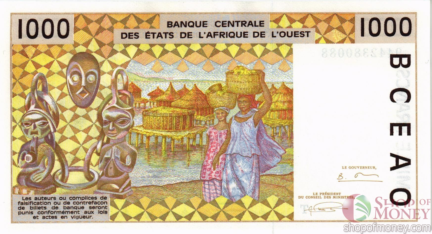 WAS - ТОГО 1000 ФРАНКОВ (T) мини 2