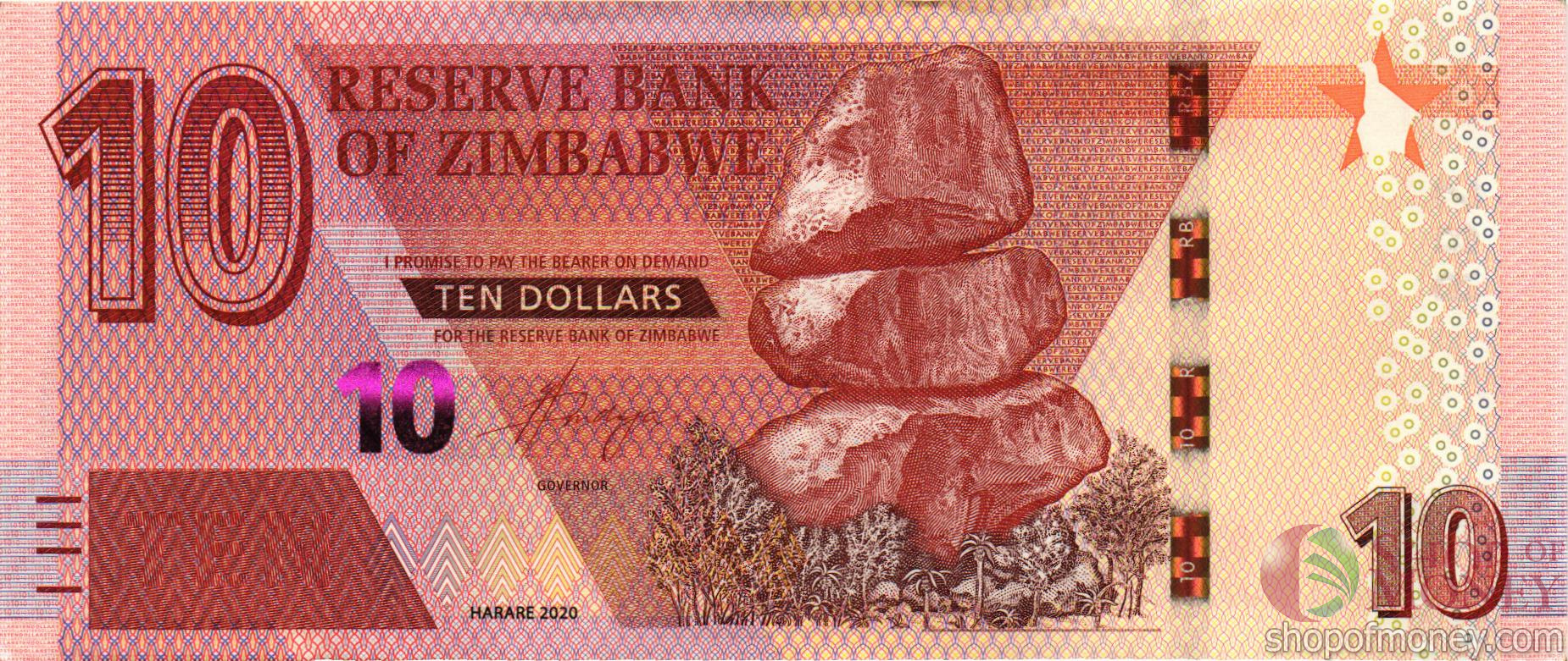 ЗИМБАБВЕ 10 ДОЛЛАРОВ мини 1