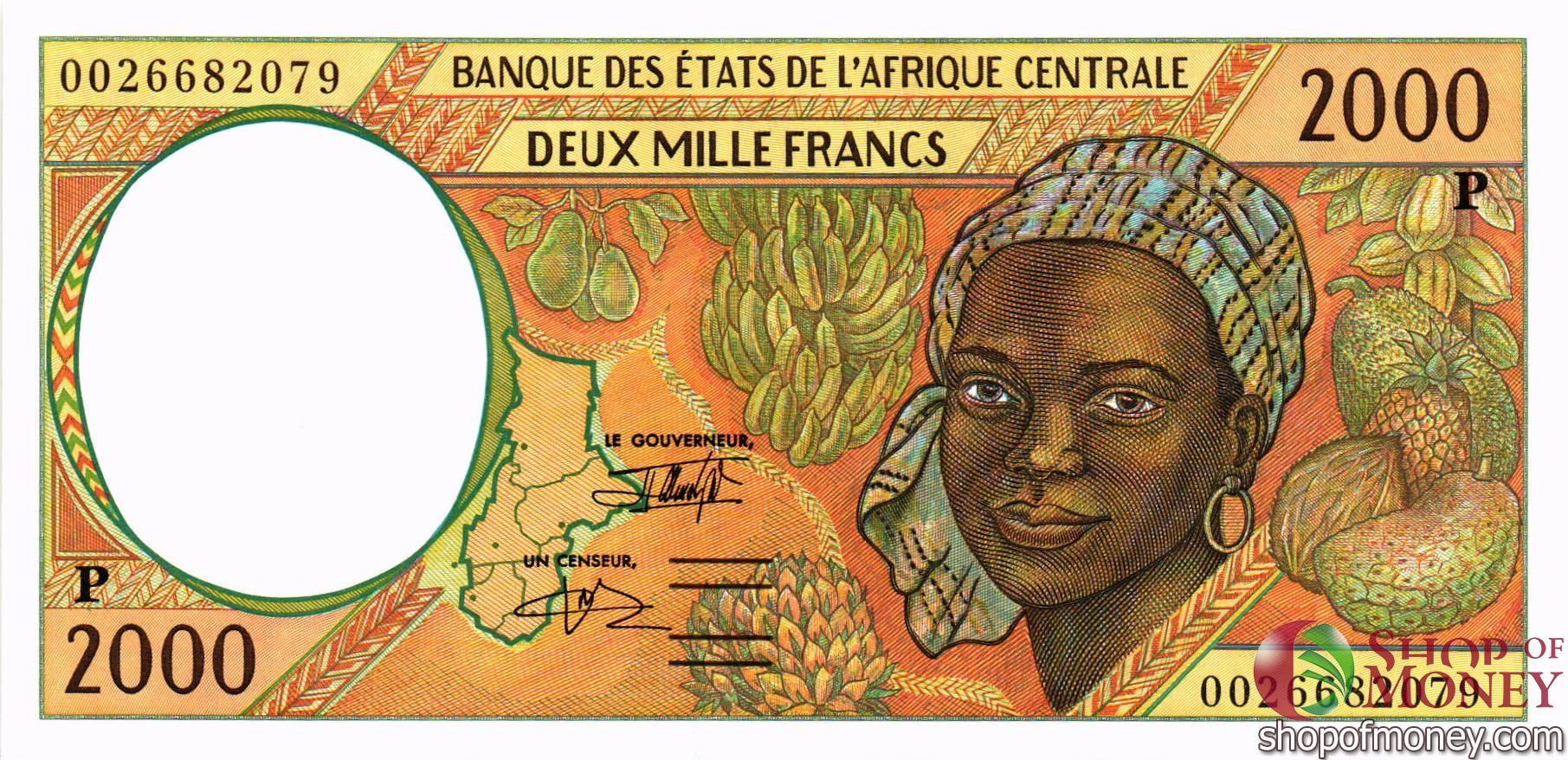 CAS - ЧАД 2000 ФРАНКОВ (P)