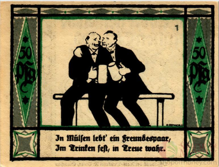 ГЕРМАНИЯ 50 ПФЕННИГОВ (НОТГЕЛЬД) мини 2