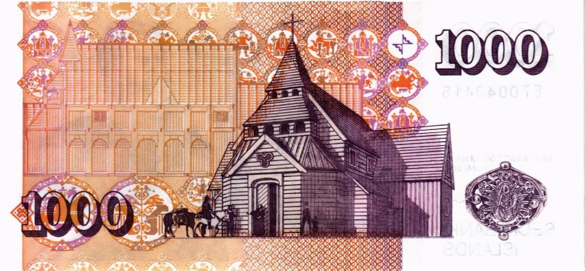 ИСЛАНДИЯ 1000 КРОН мини 2