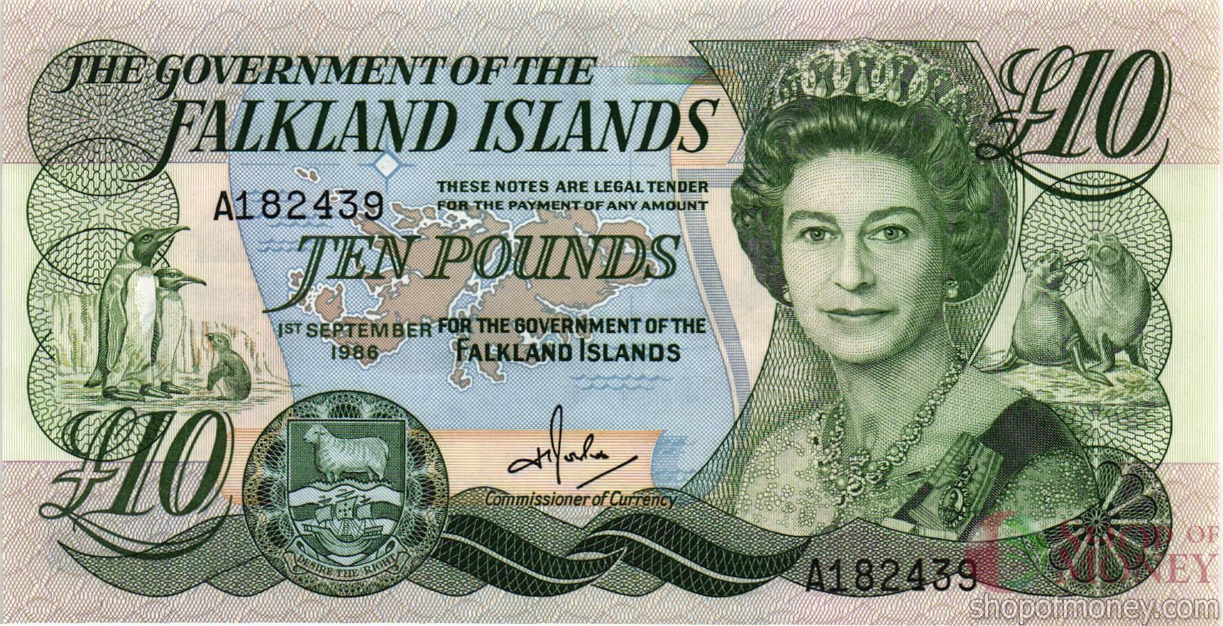 ФОЛКЛЕНДСКИЕ ОСТРОВА 10 ФУНТОВ