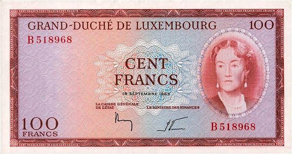 ЛЮКСЕМБУРГ 100 ФРАНКОВ