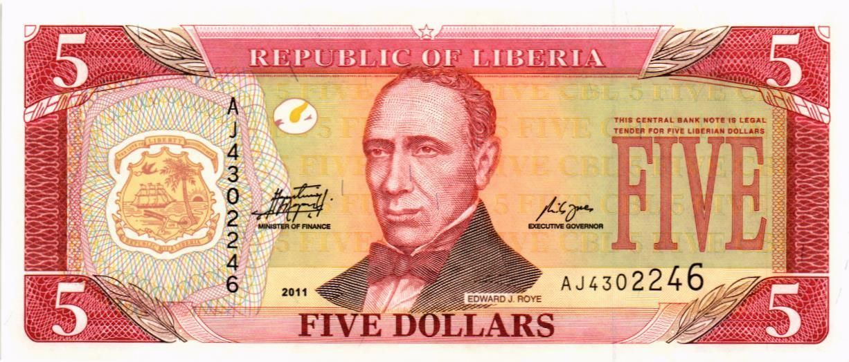 ЛИБЕРИЯ 5 ДОЛЛАРОВ