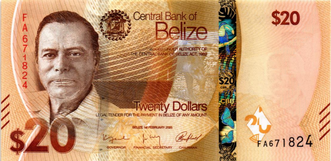 БЕЛИЗ 20 ДОЛЛАРОВ мини 1
