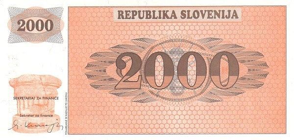 СЛОВЕНИЯ 2000 ТОЛАР