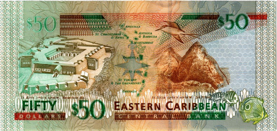 ВОСТОЧНЫЕ КАРИБЫ 50 ДОЛЛАРОВ (G - ГРЕНАДА) мини 2