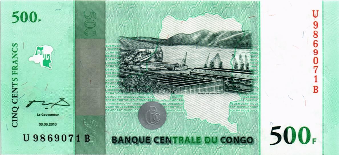 КОНГО ДР 500 ФРАНКОВ мини 1