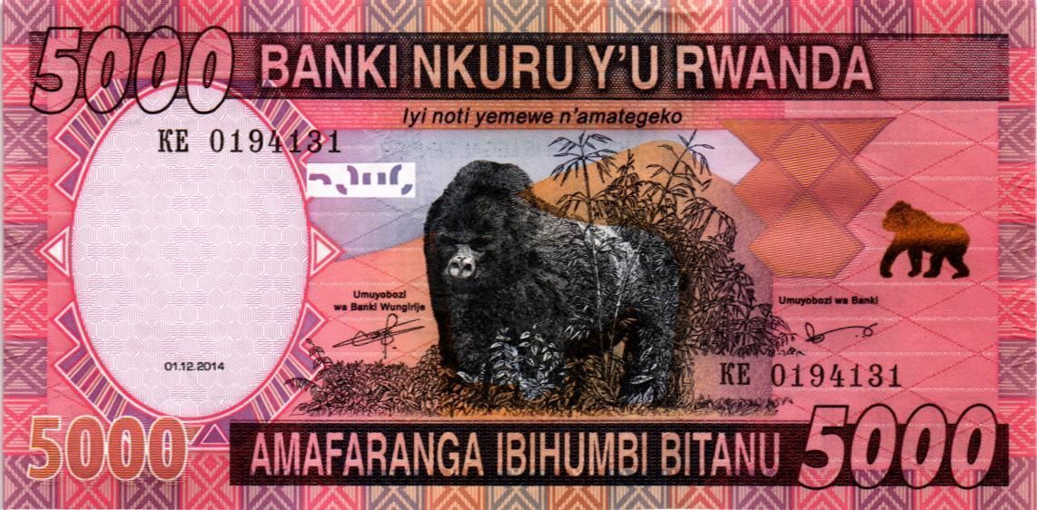 РУАНДА 5000 ФРАНКОВ 