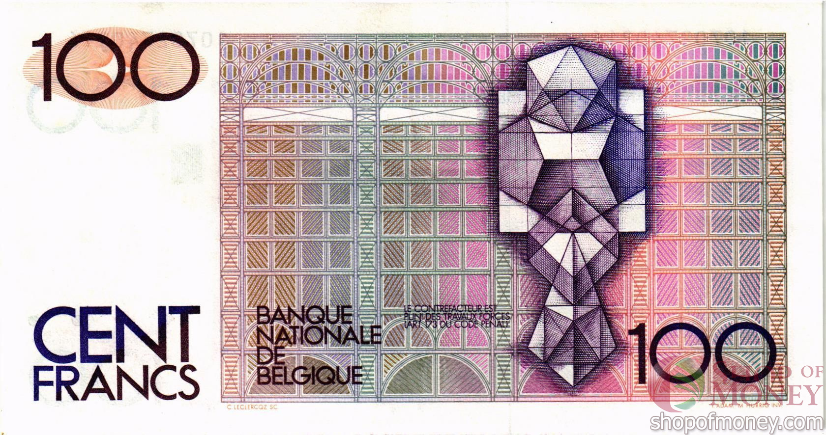 БЕЛЬГИЯ 100 ФРАНКОВ мини 2