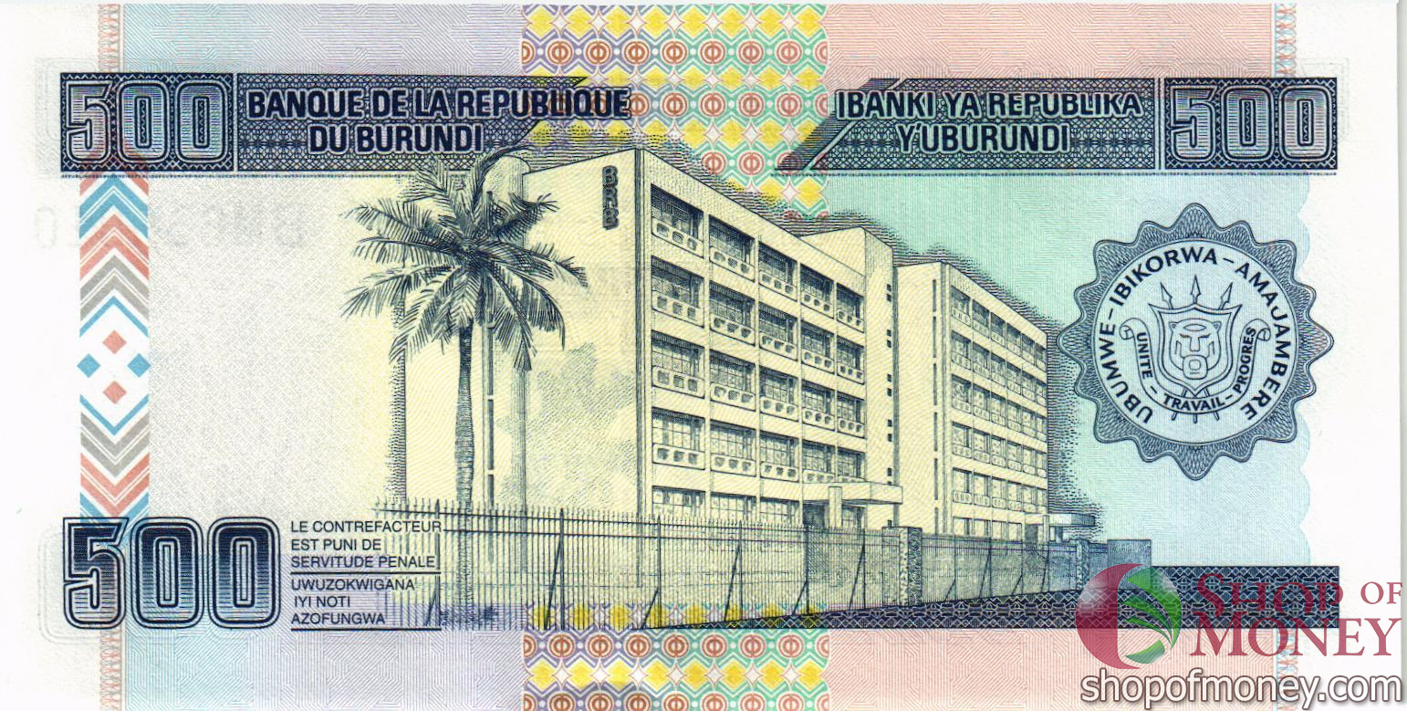 БУРУНДИ 500 ФРАНКОВ мини 2