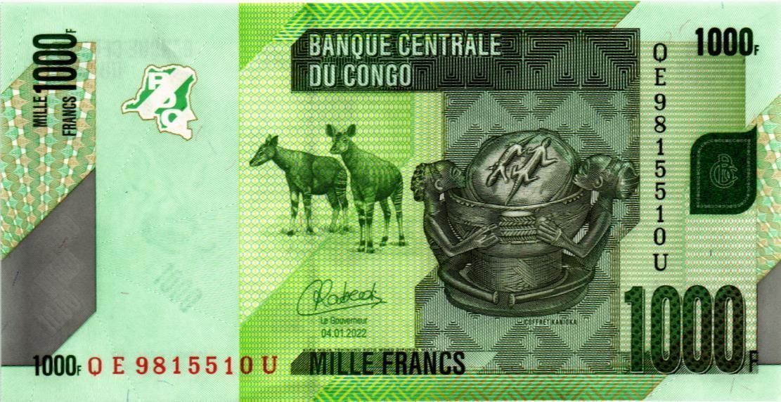 КОНГО ДР 1000 ФРАНКОВ