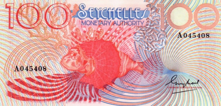 СЕЙШЕЛЬСКИЕ ОСТРОВА 100 РУПИЙ мини 1