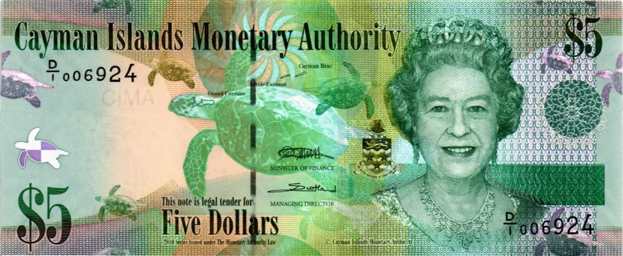 КАЙМАНОВЫ ОСТРОВА 5 ДОЛЛАРОВ