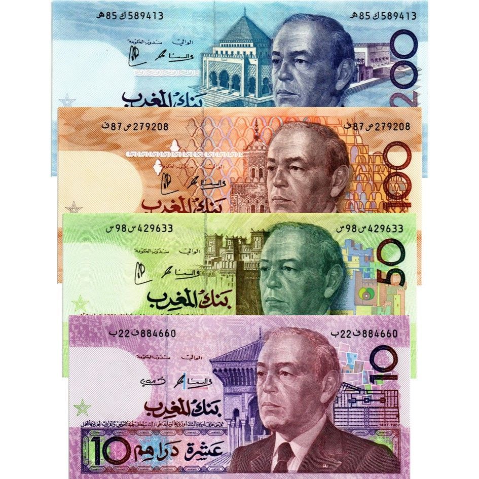 МАРОККО НАБОР 10-50-100-200 ДИРХАМ мини 1