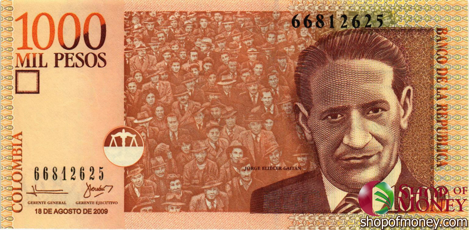 КОЛУМБИЯ 1000 ПЕСО (18.08.2009) мини 1
