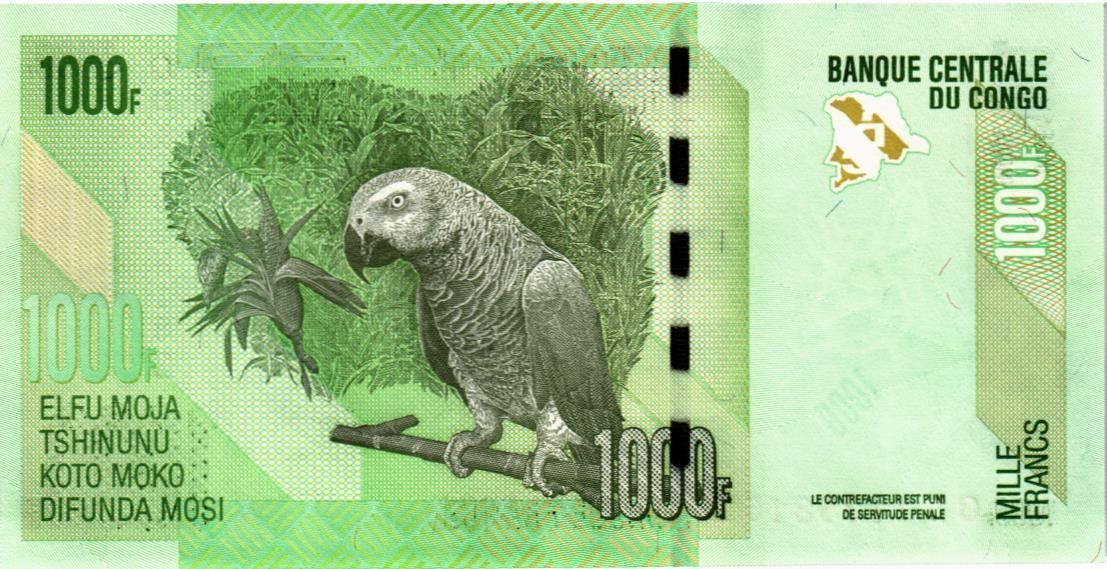 КОНГО ДР 1000 ФРАНКОВ мини 2