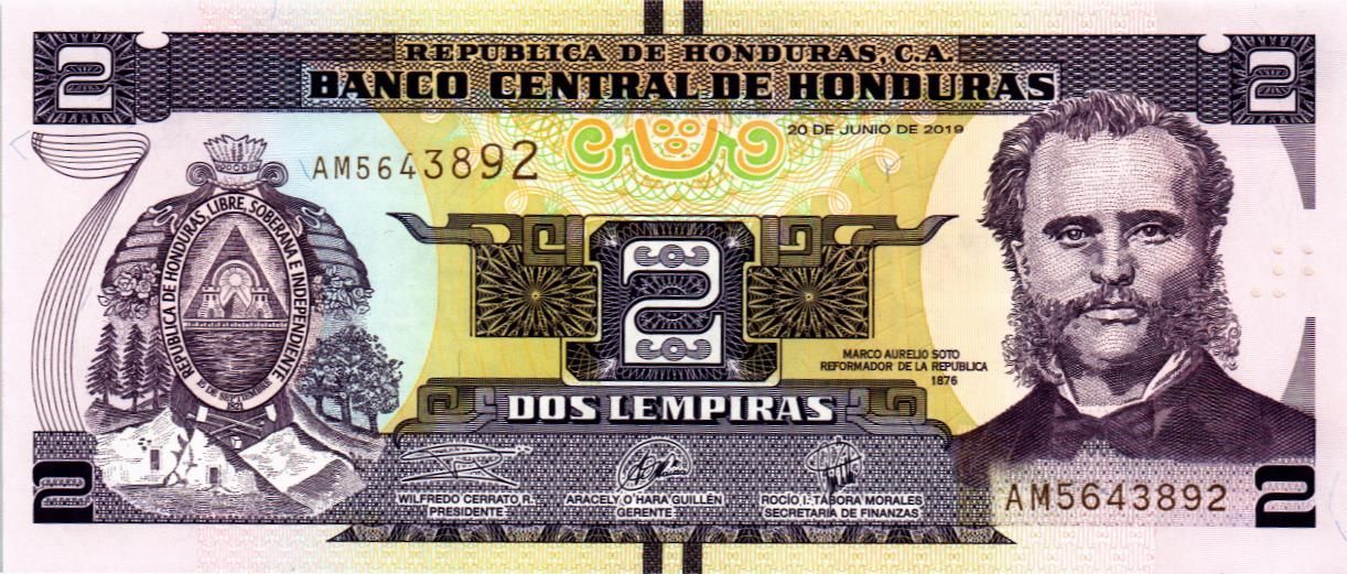 ГОНДУРАС 2 ЛЕМПИРЫ мини 1