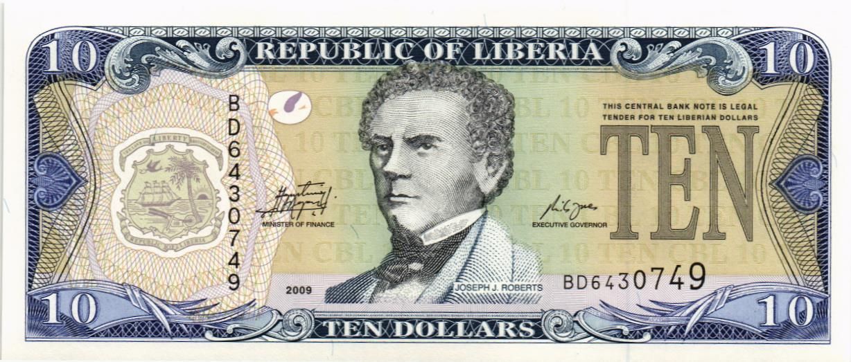 ЛИБЕРИЯ 10 ДОЛЛАРОВ мини 1