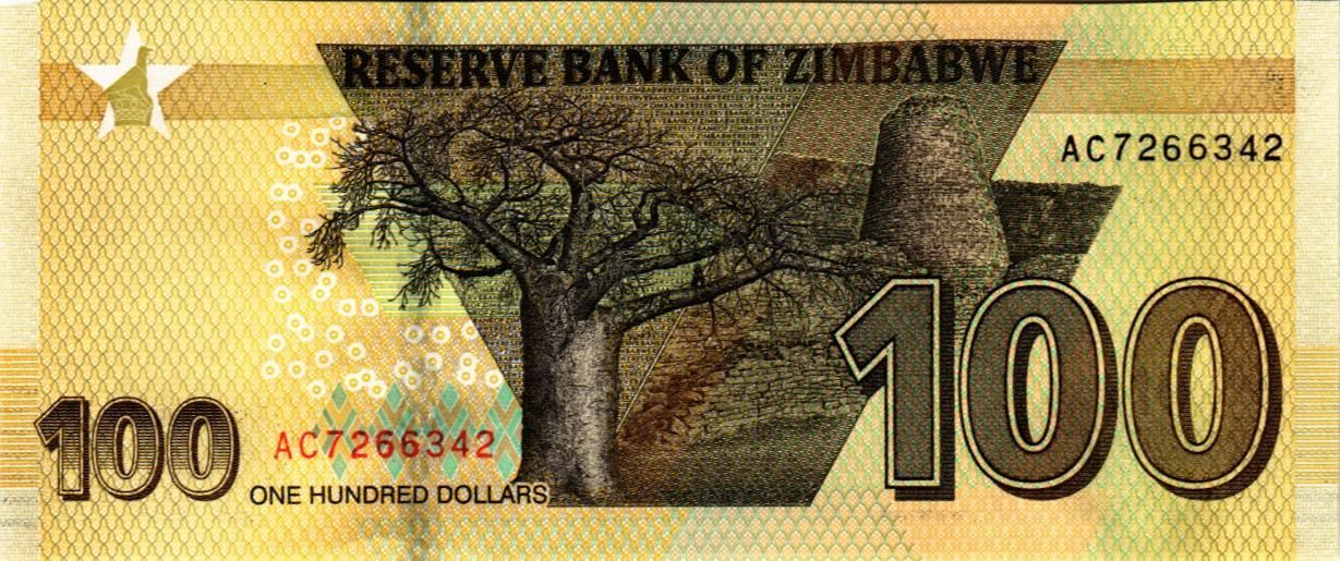 ЗИМБАБВЕ 100 ДОЛЛАРОВ мини 2