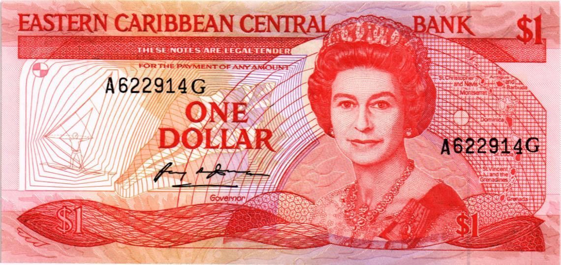 ВОСТОЧНЫЕ КАРИБЫ 1 ДОЛЛАР (G - ГРЕНАДА) мини 1