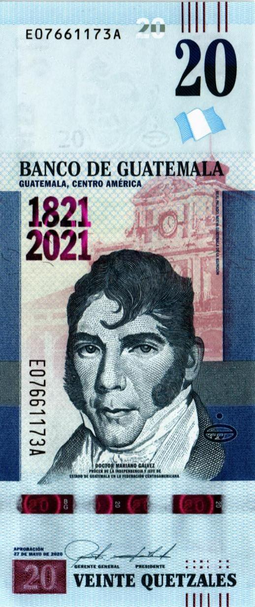 ГВАТЕМАЛА 20 КЕТСАЛЬ