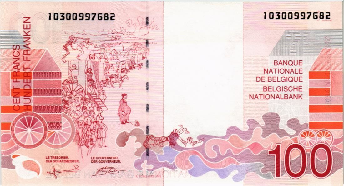 БЕЛЬГИЯ 100 ФРАНКОВ мини 2