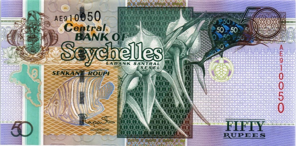 СЕЙШЕЛЬСКИЕ ОСТРОВА 50 РУПИЙ мини 1