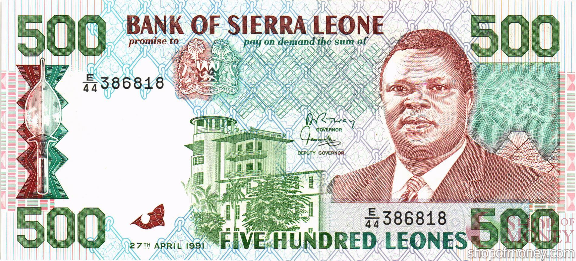 СЬЕРРА-ЛЕОНЕ 500 ЛЕОНЕ мини 1