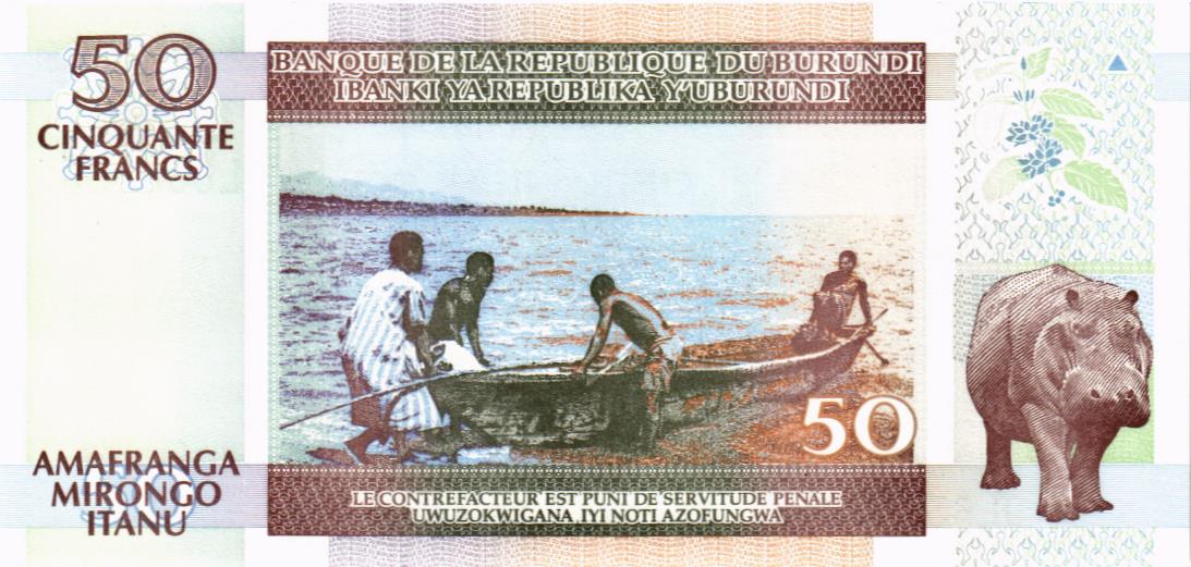 БУРУНДИ 50 ФРАНКОВ мини 2
