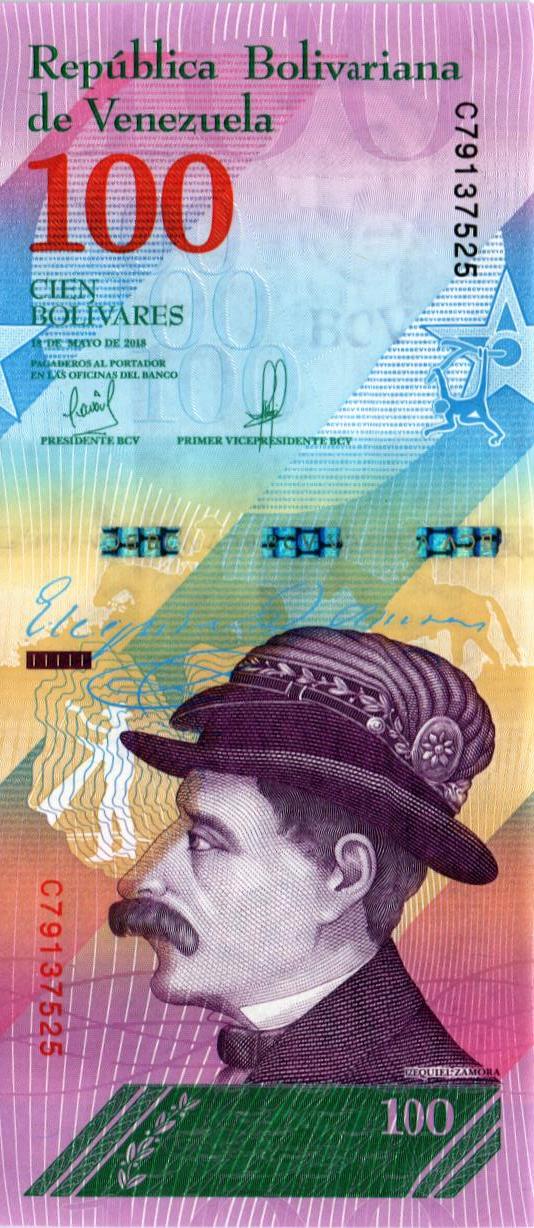 ВЕНЕСУЭЛА 100 БОЛИВАР (18.05.2018)