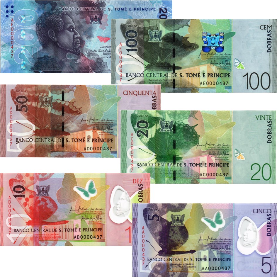САН-ТОМЕ И ПРИНСИПИ НАБОР 5-10-20-50-100-200 ДОБР